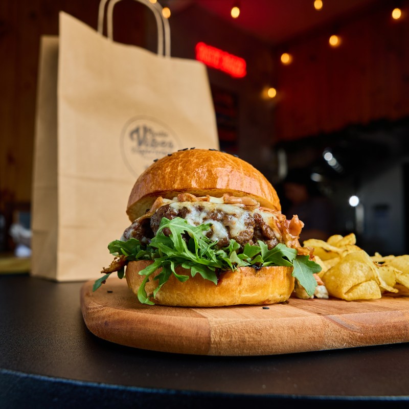 a large sandwich sitting on top of a table